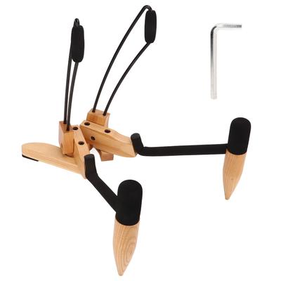 Wooden Guitar Stand Classical Foldable Beautiful Texture Portable Cello Stand for Cello Guitars Basses