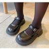 Princess Girl PU Shoe Kids Mary Jane Flats for Student Black School Platform Baby Toddler Footwear 23-35