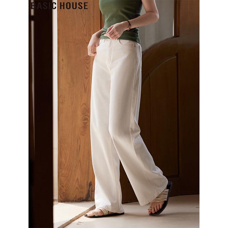 Basic House Women s Lyocell Straight-Leg Jeans M