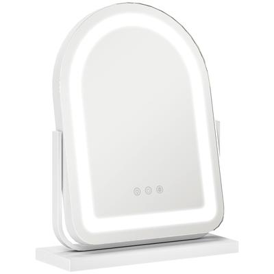 Makeup Mirror, LED Light, Dimmable, 360 Rotation, Touch Control, 33x12x44.5 Cm, White