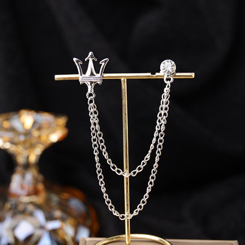 Baroque Rhinestone Pearl Corsage Necklace Brooch - Retro British Court Suit Accessory