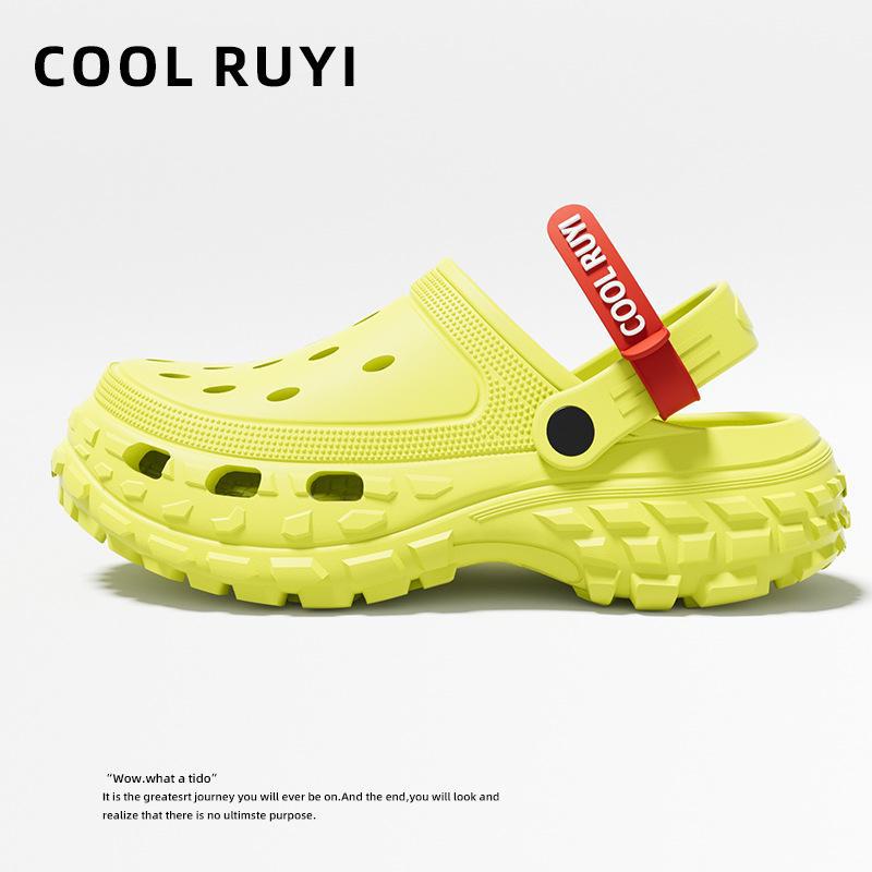 Sommersandalen aus EVA mit dicker Sohle für Herren: Weiches, rutschfestes, desodorierendes und hübsches, größenverstärkendes Schuhwerk.