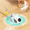 Smart Electric Car Cat Toy Automatic Moving Interactive Toy Color Light Swing Feather Long Battery Life for Indoor Cats