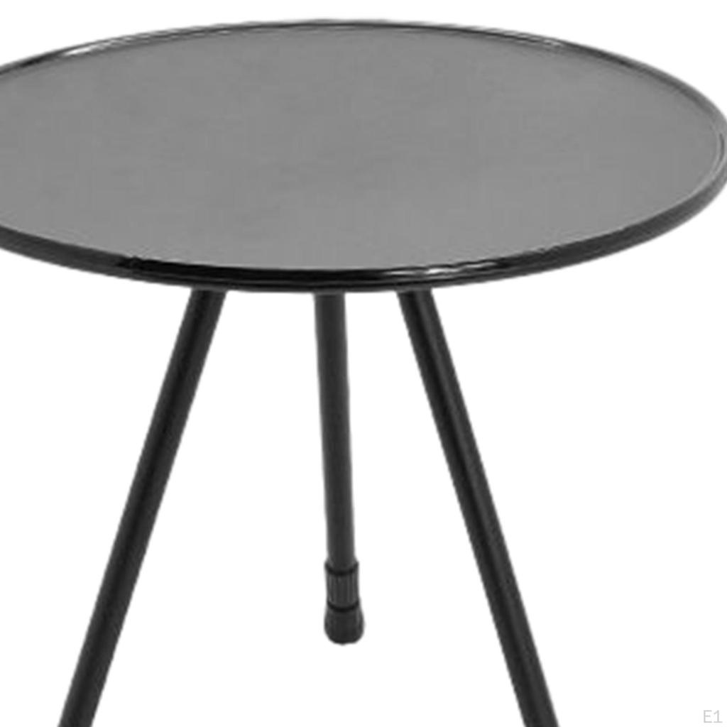 Portable Round Table Collapsible Stable Multifunctional Furniture Durable Three Legged Retractable