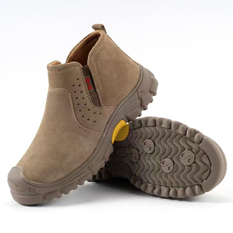 Men's Steel Toe Non-Slip Welding Work Shoes - High-Density, Anti-Smashing, Anti-Puncture, Wear-Resistant Safety Footwear