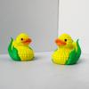 Halloween Desktop Small Ornaments Decoration 3D Printing Yellow Corn Duck Toys Cute Vegetable Duck Model Toys Funny Kids Gifts