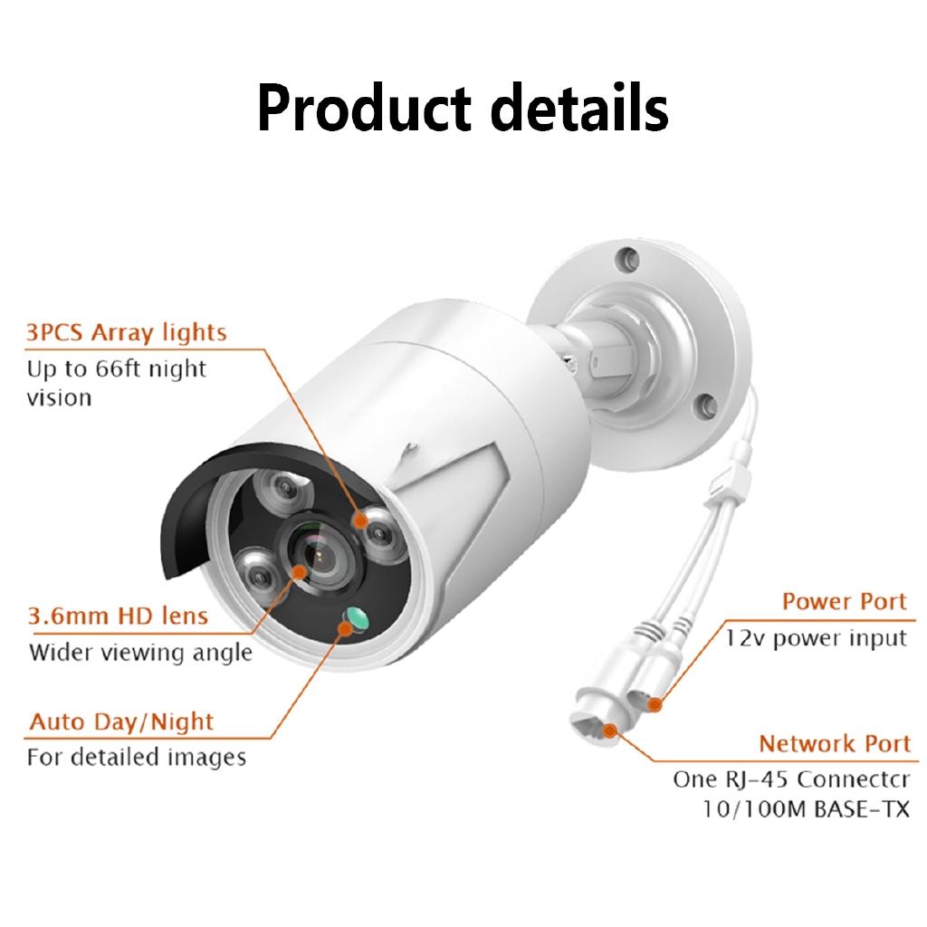 HB624 H.265 4MP 1080P bezpečnostní IP kamera POE ONVIF venkovní IP66 vodotěsná CCTV P2P videokamera