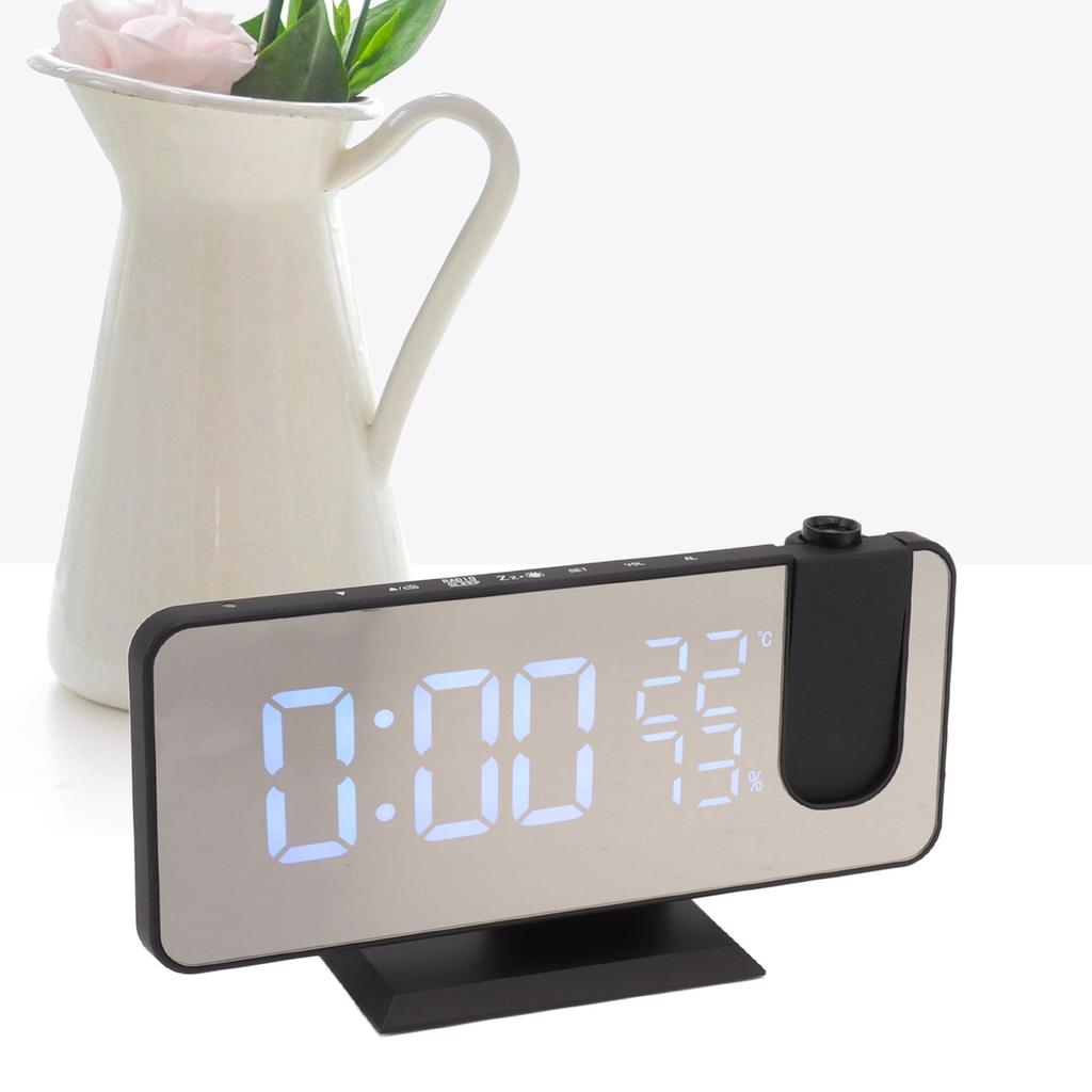 FM Radio LED Digital Smart Alarm Clock LED Digital Projection Alarm Clock for Bedroom Bedside