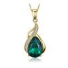 JewelryPalace 2.7ct Simulated Nano Emerald 925 Sterling Silver Pendant Necklace for Woman No Chain