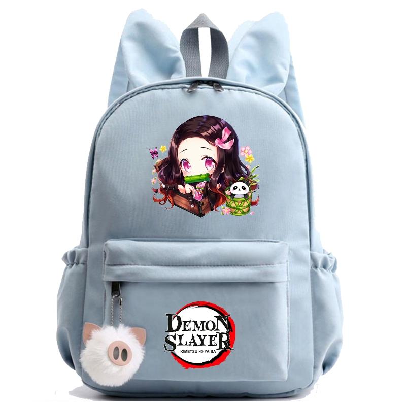 Anime Demon Slayer Backpack Teenager Girl Boy Backpack Schoolbag Back To School Bookbag Men Women Leisure Travel Bag Daily Bag