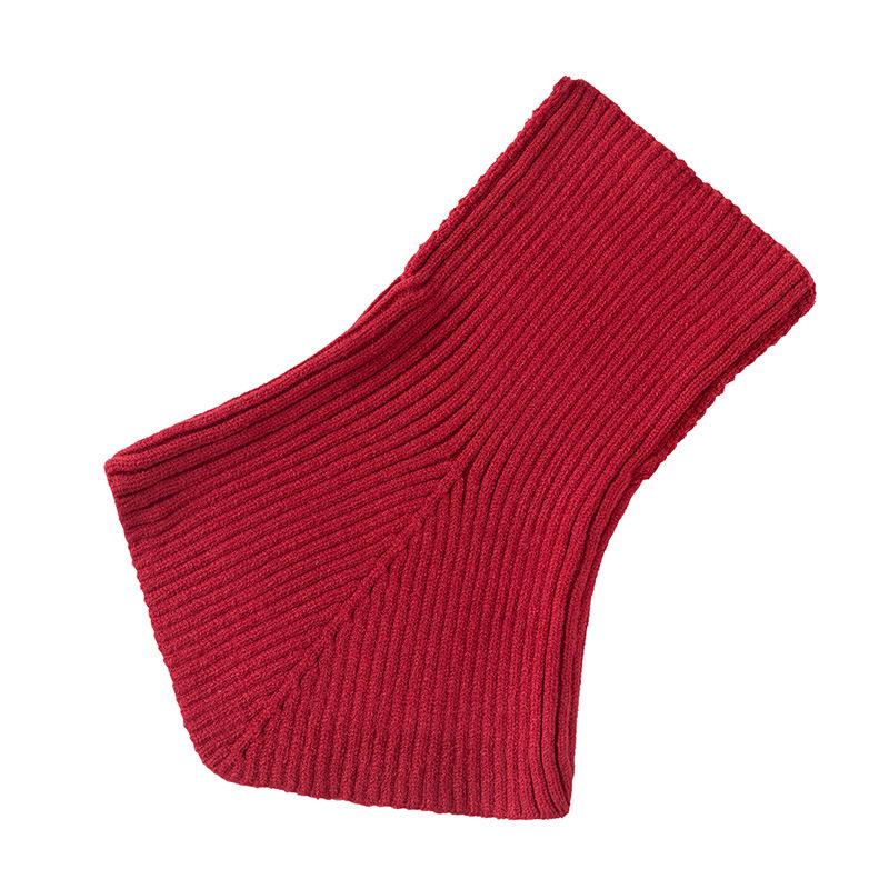 2025 Autumn/Winter High Neck Knit Shawl: Versatile Triangle Faux Collar Neck Warmer.