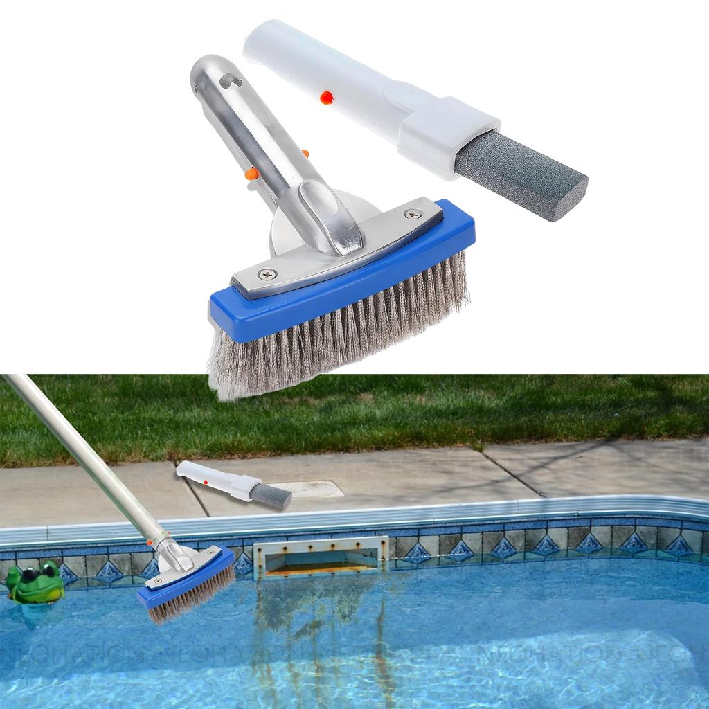 Pool Tile Cleaning Pumice Stone and Brush Set Scrubbing Stones Practical Scrubbing Block Suitable for Pool Maintenance