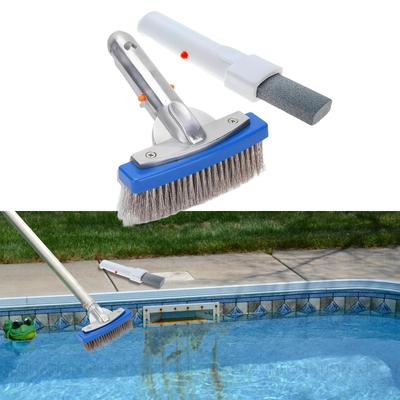 Cleaning Brush Pool Pumice Stone Set with Handle Pool Cleaning Tool Pool Cleaning Stone for Tile Grout Concrete Cleaning