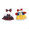 2Pcs Dolls Dress Suit with Bow Tie Hair Clip for 38cm Children's Gifts A