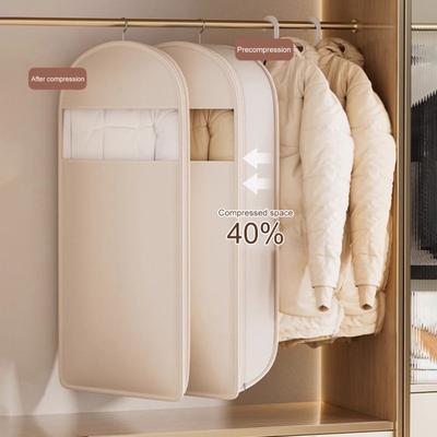 1/3-teilige Kleidersäcke zum Aufhängen mit selbstkomprimierendem Reißverschluss, große Kapazität, staubdicht, platzsparend