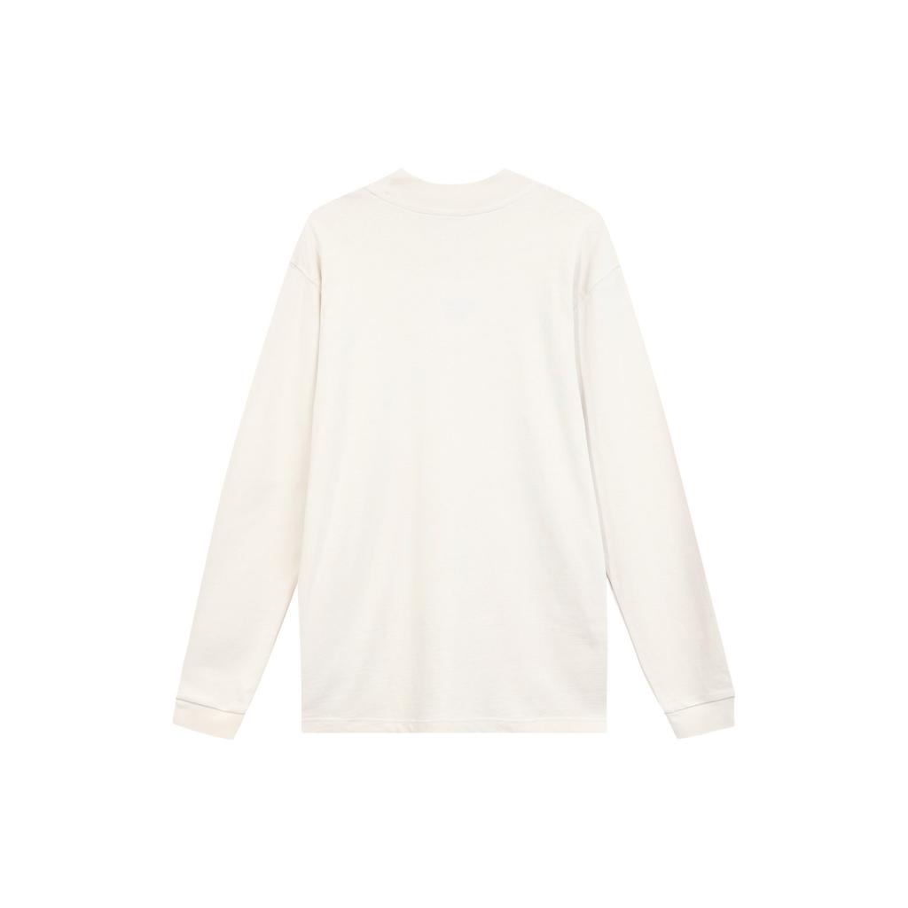 Nike Solid Color Logo Print Crew Neck Pullover Long Sleeve T-Shirt Men Tops White DX5869-030