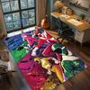 Legendary Super Sentai Ninja Style Rug Carpet Large Area Rug Non Slip Washable Floor Mat Gamer Room Bedroom Home Decor