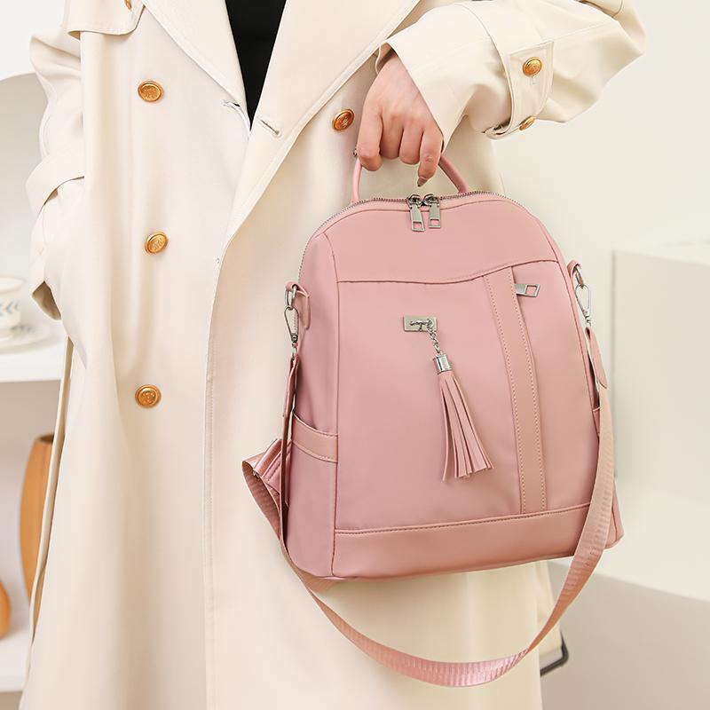 Tassel Backpack Women's Large Capacity Backpack Travel Bag