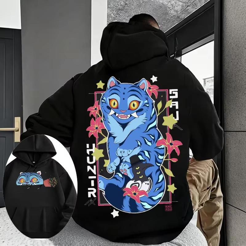 New Autumn/Winter Hoodie KPop Demon Hunter Print Sweatshirts Oversized Hoodie Tiger Merch Vintage Gothic Loose Top for Women Men