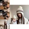 Knit Hat Women Winter Fluffy Ball Beanie With Warmth And Windproof Protection For Casual Fashion
