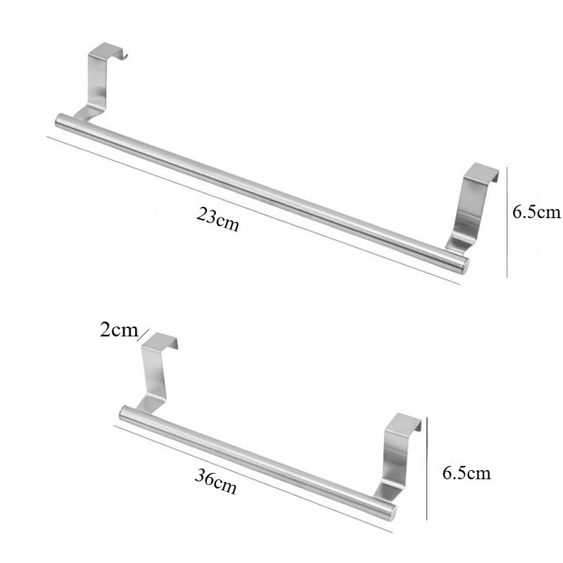Stainless Steel Towel Rack Bathroom Towel Holder Stand Kitchen Cabinet Door Hanging Organizer Shelf Wall Mounted Towel Bar