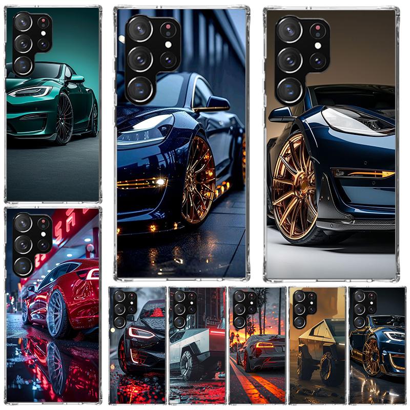Electric Car M-Model S 3 Soft Phone Case For Samsung Galaxy S22 S23 S24 S25 Edge S26 Ultra S20 FE S21 Plus + Fundas Coque Galaxy