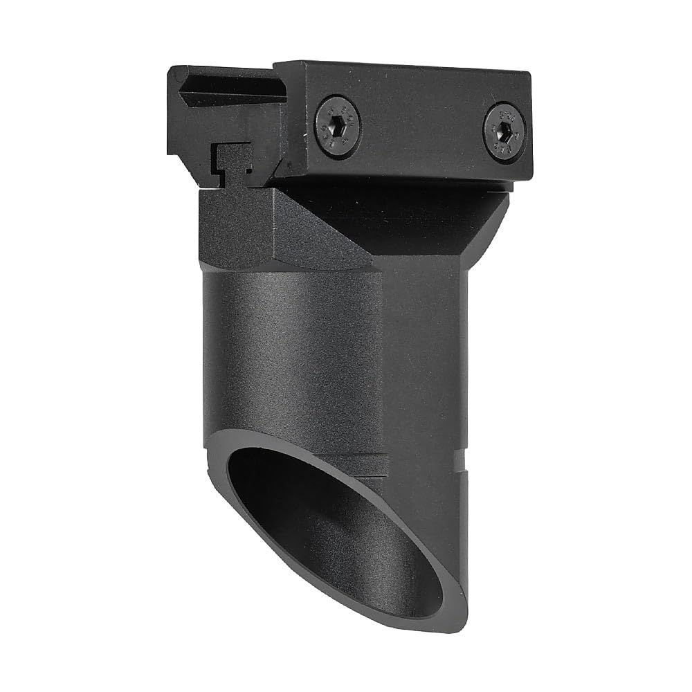 Ryohin Buhin 20mm Rail Compatible AK Foregrip, 5KU Zenit Type PK-6 Short Vertical Grip with Hand Stop, Aluminum CNC Machined, Black