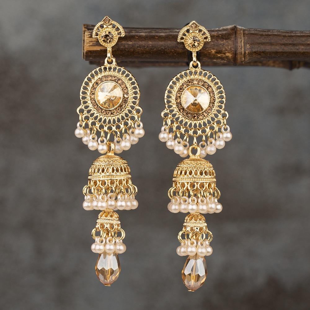 Bohemian Carved Long Fringed Earrings, Ethnic Style Earrings, Temperament Light Luxury Earrings, Earrings, Earrings