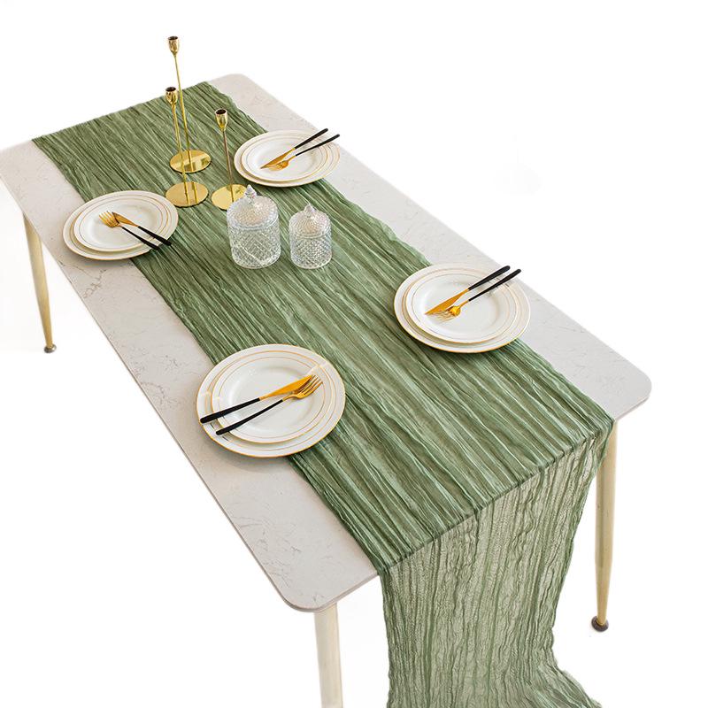 Nordic Pleated Table Runner: Simple Luxury Dining & Coffee Table Decoration