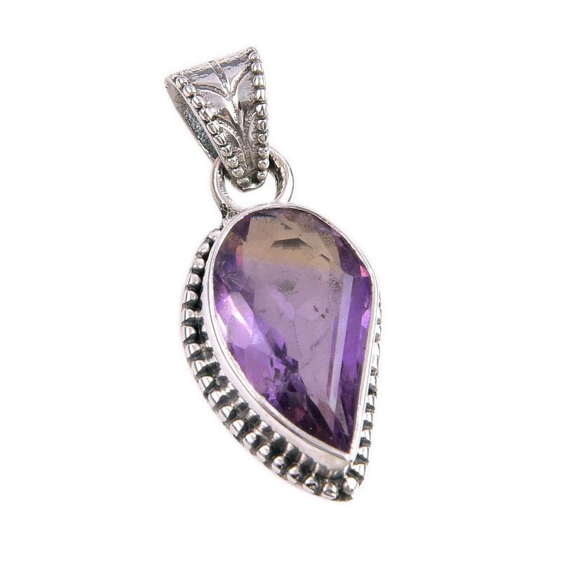Natural Pink Amethyst Gemstone 925 Solid Sterling Silver Gift Pendant 1.25" T3e36