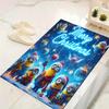 1Pc Merry Christmas Minions Rug Office Carpet Indoor Outdoor Doormat Nonslip Soft And Comfortable Living Room Christmas Halloween Gift D91845