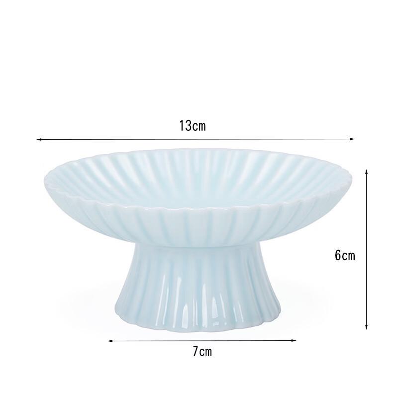 

Chinese Zen Ceramic High-Foot Snack & Dessert Plate