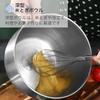 Asdays Rice Washing Bowl - Popular for Food Preparation and Mixing, Heat-Resistant, Deep, Baking Bowl, Made of 304 Stainless Steel, Set of 2 (Bowl + L