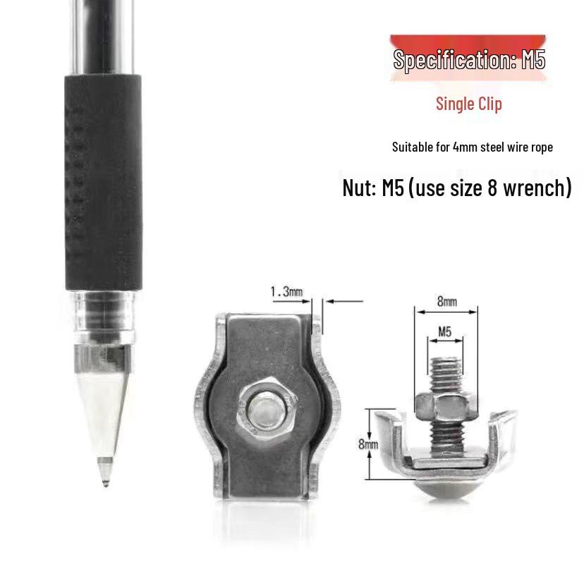 304 Stainless Steel Wire Rope Clamp and Tightener Set