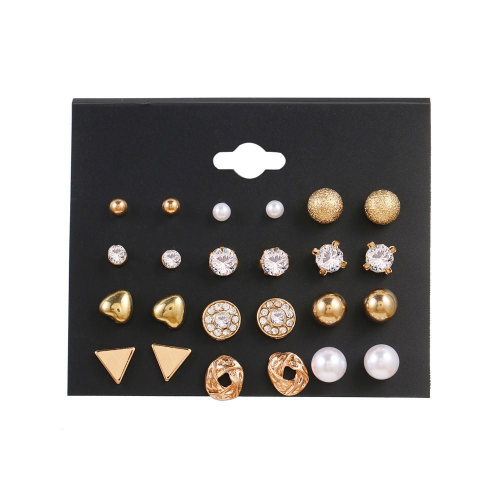 Elegant Zirkonia & Imitatie Parel Legering Sieraden Set - 67 Delen