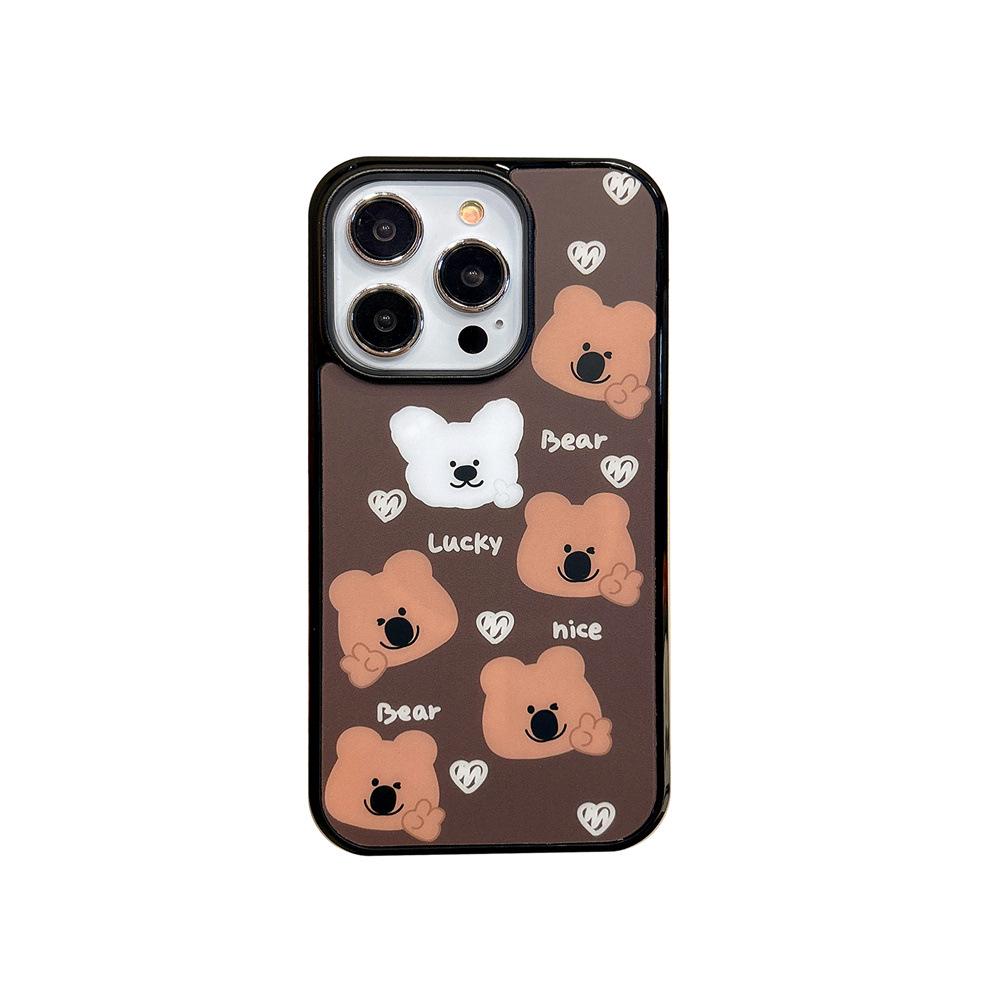 Brown Bear Magnetic Phone Case for iPhone 11/12/13/14/16 Pro Max