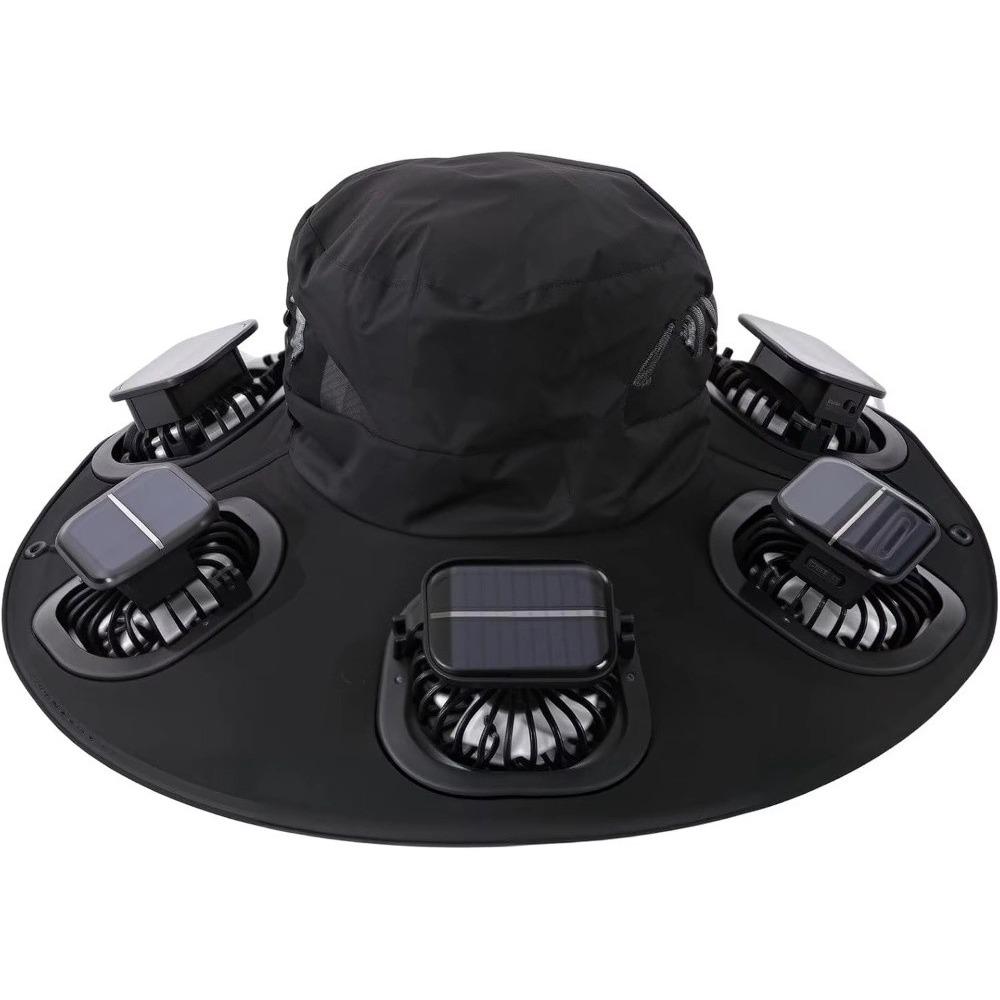 Breathable Solar Fan Hat 6 Fans Solar Cooling Hat New Fan Visor Cap Camping Fishing