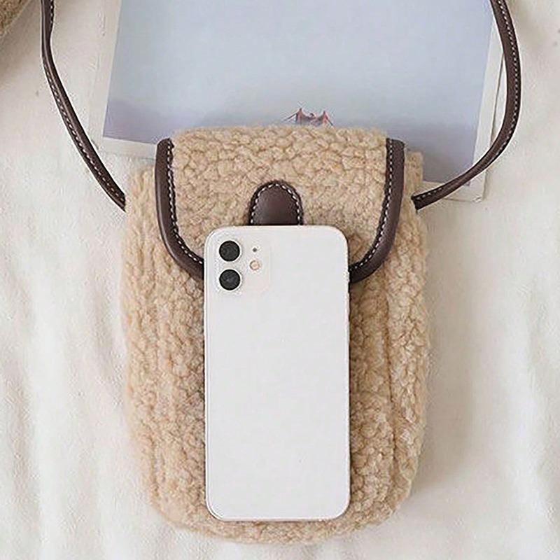 Small Crossbody Bag for Women, New Lamb Wool Plush Crossbody Bag, Niche Style