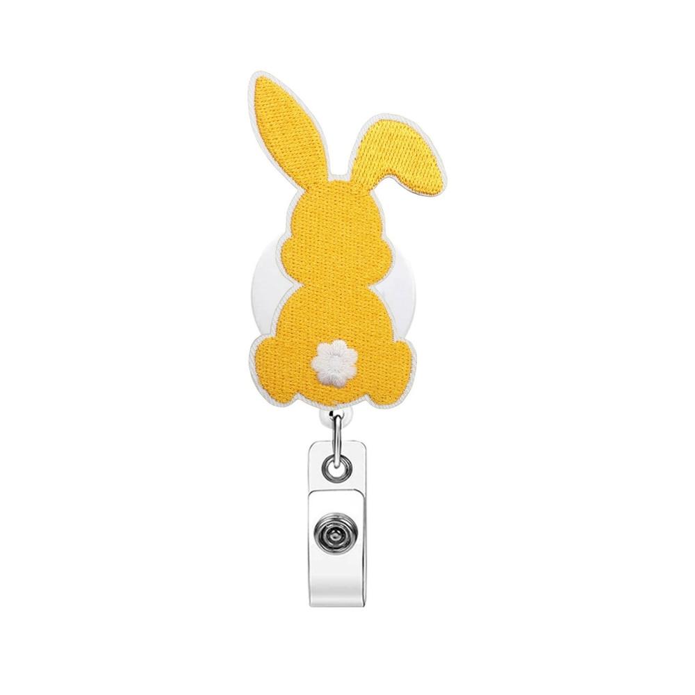 

Easter Rabbit Cartoon Retractable Badge Holder Reel Id Card Holder For Office Workers Doctors Nurses Medical Students Students