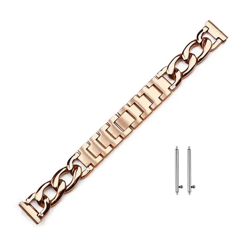 Metal Chain Bracelet For Samsung Galaxy Watch 4 5 6 40mm 44mm 4 6 Classic 42mm 46mm 43/47mm For Huawei GT3 GT4 Amazfit GTS 20mm
