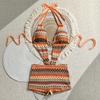 2026 European and American Bohemian Boxers One-piece Beach Vacation Swimsuit Bikini
