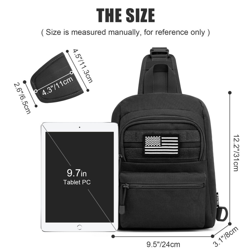 G4Free Taktischer EDC Sling Kompakter Rucksack für verdecktes Tragen mit Pistole Kleine Schulter-Crossbody-Tasche für und Outdoor-Sporttasche, Tasche, Holster, Rucksack,