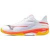 Mizuno WAVE EXCEED COURT Advanced Cushioning Non Slip Low Top Tennis Shoes Unisex White Orange 61GA251860