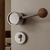 Black Walnut Vintage Door Lock Creative Design Modern Door Knob Security Door Bar  Bedroom Use