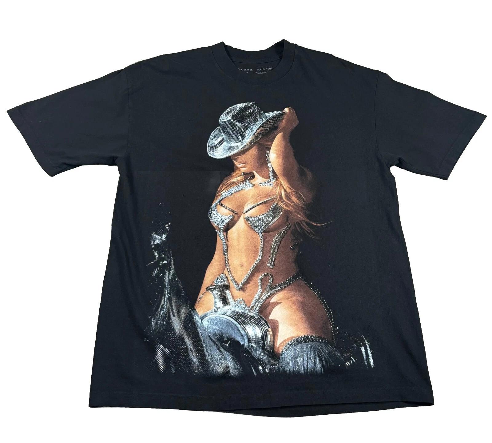 Beyonce Renaissance Tour Shirt Mens Large Black Cowgirl Tee Concert Album 2023 M