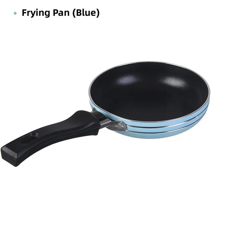 Mini nepřilnavá pánev na smažení na mléko Hrnec s kulatou mřížkou Mini pánev s nepřilnavým povrchem Hliníková pánev na palačinky na smažení s vejci 12 cm