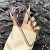 Hot Sale Plated Carbon Brazed Bezel PC Hard Case for iPhone15 14 13 12 Pro Max 11 Full Cover Phone Case with Lens Film