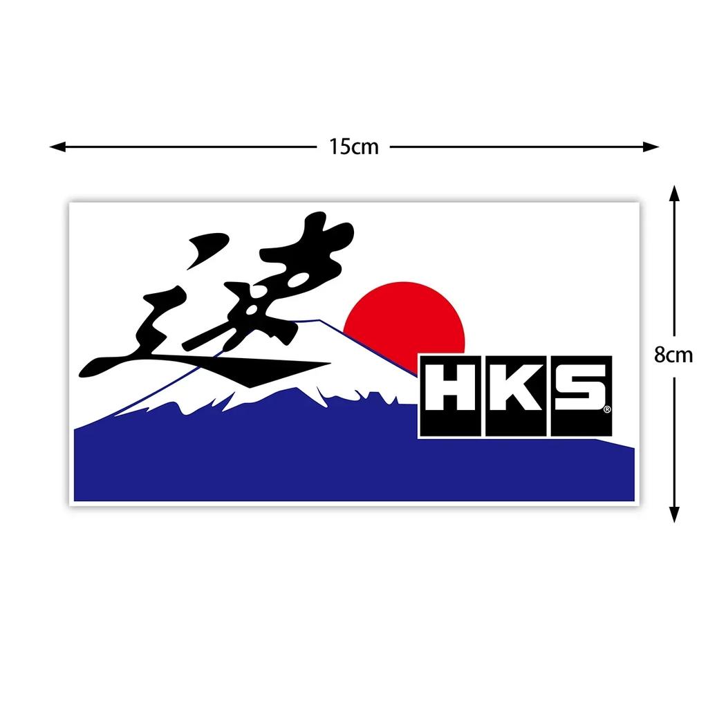 For HKS Sticker JDM Racing Decals Motorcycle Scooter Auto Window Bumper Car Decoration ADVAN Modified Accessories