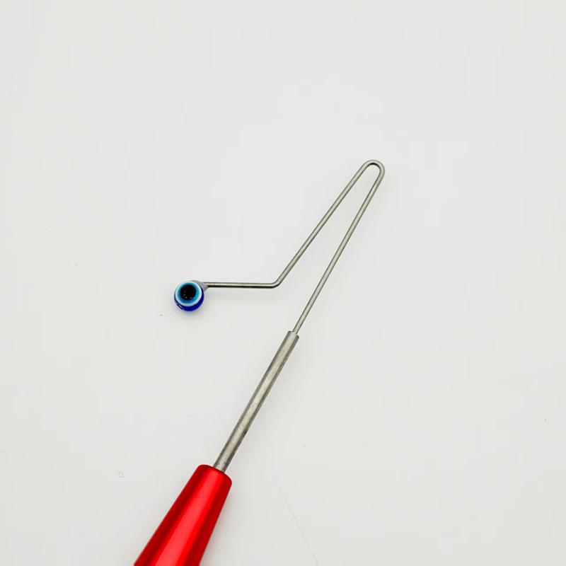 Quick Fish Unhooking Kit: Needle Stopper with Micro Lure Minnow, White Stripe Hook Remover, and Fishing Net Unhooker.