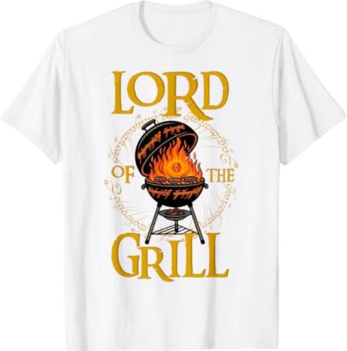 Lord Of The Grill Bbq Daddy Nerd Dad Funny Dad Jokes TShirt S